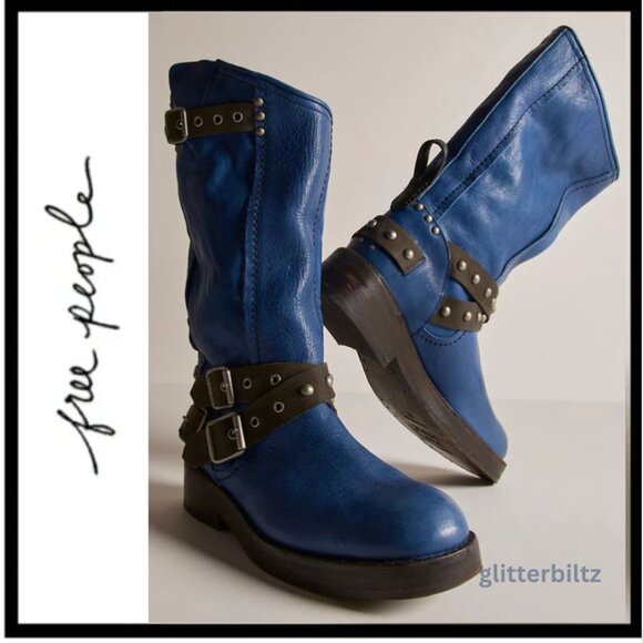 FREE PEOPLE We The Free Janey Engineer Boots New in Box - Picture 1 of 12